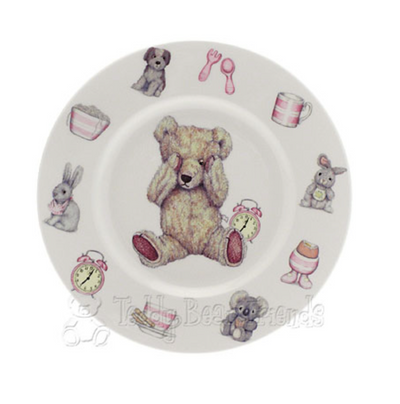 Teddy Time Pink Plate (Gift Box)