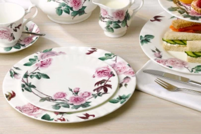 David Austen Roses Fluted Dinner Plate (Box of 6)