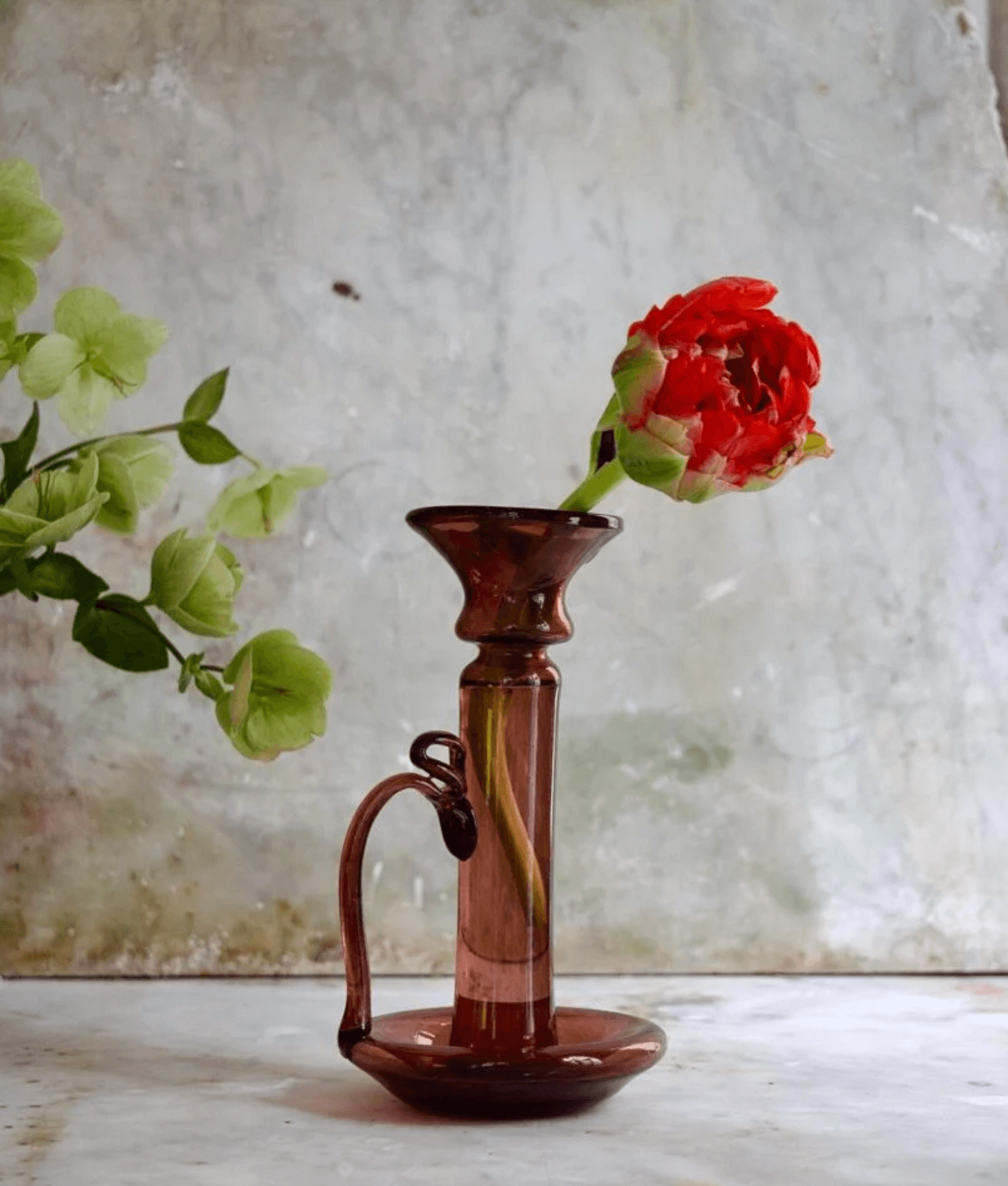 Porta Candele With Handle Framboise