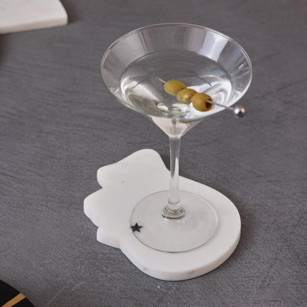 STARRY NIGHT - MARBLE IVORY COASTER