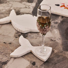FISHTAIL - MARBLE IVORY COASTER