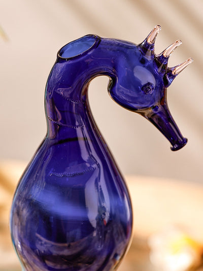 Sea-Horse-Splash Designer Blue Glass _ 275ml