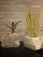 Semi Precious Planter - Smokey Grey Quartz