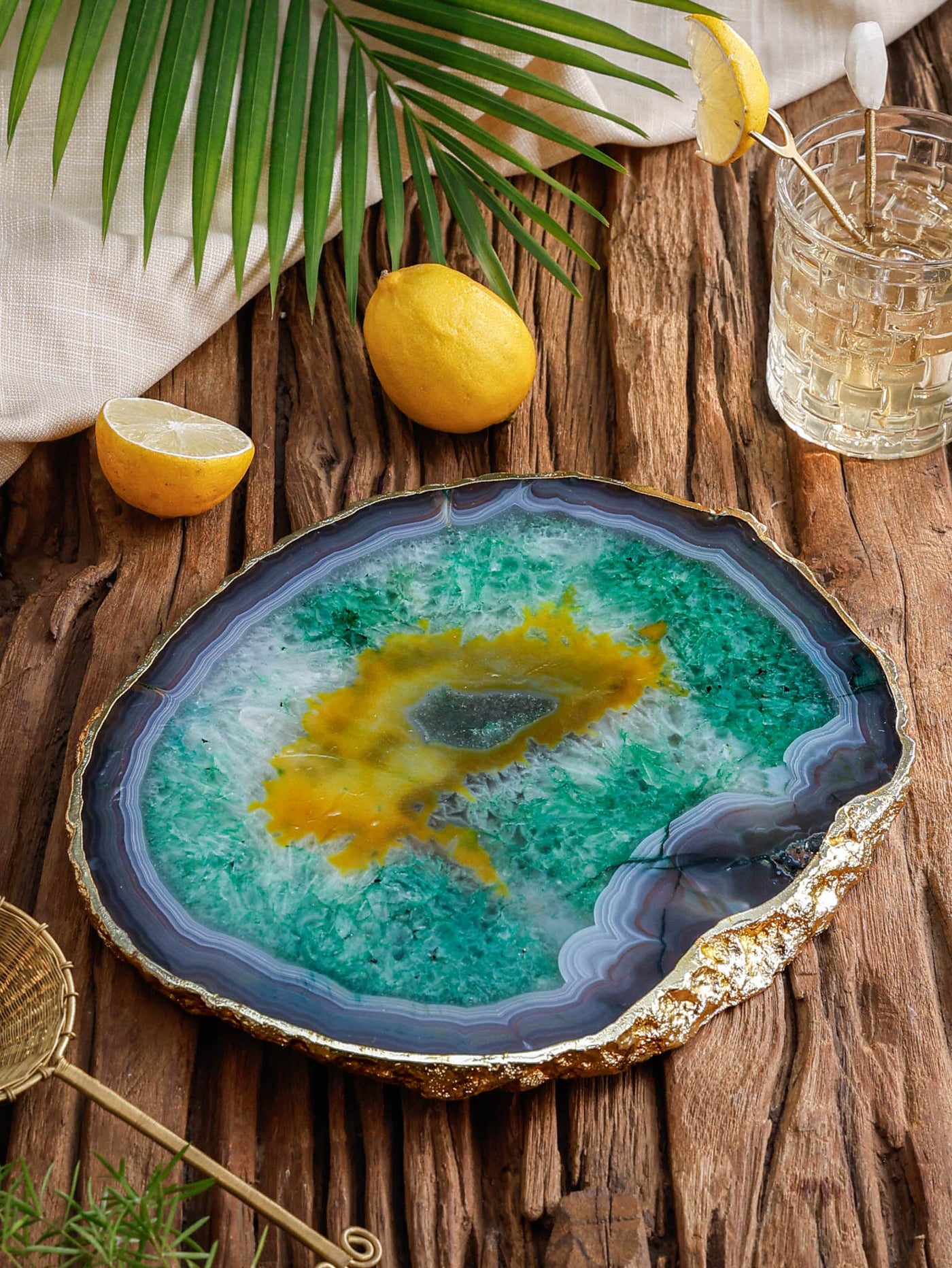 Semi Precious Platter - Green Quartz