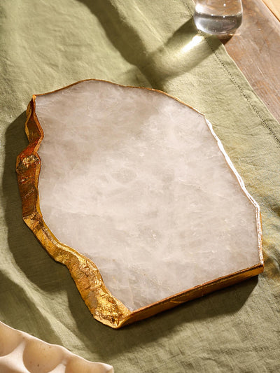 Semi Precious Platter - White Quartz