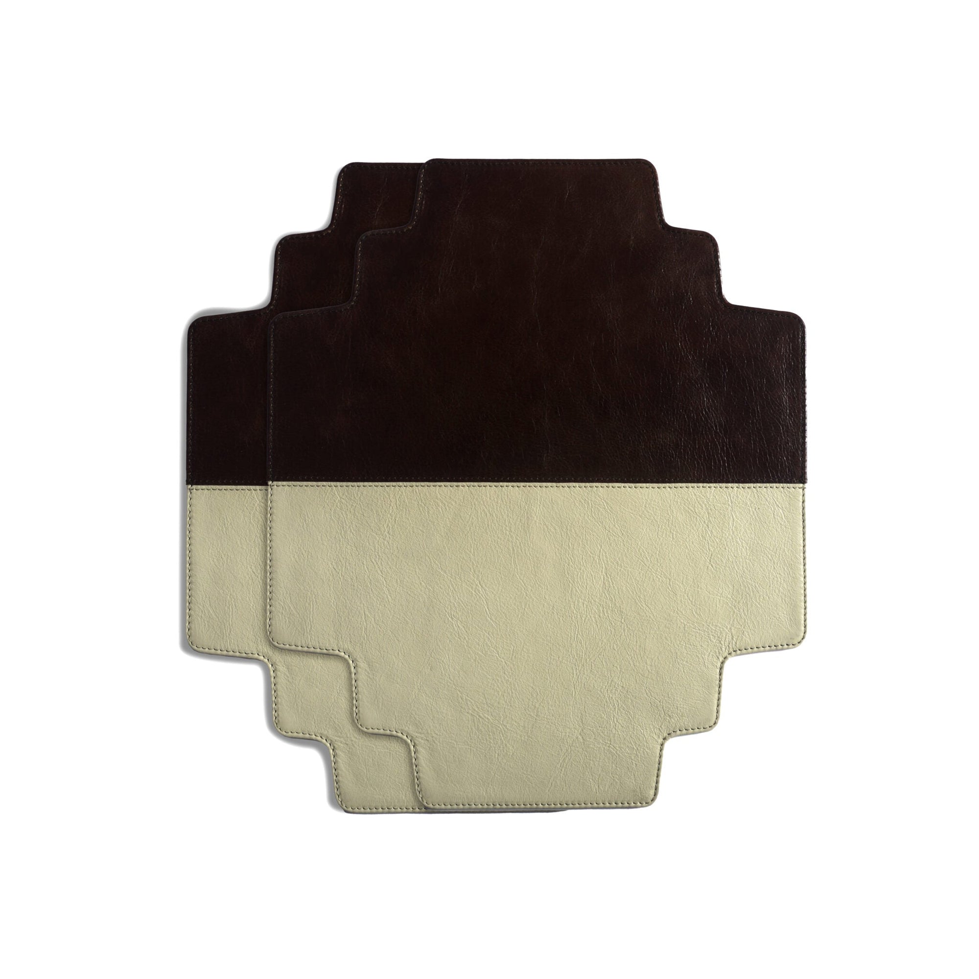 Padao leather mats close up premium detail India - The Mage Home