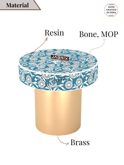 Inlay Round Side Table- Sunflower
