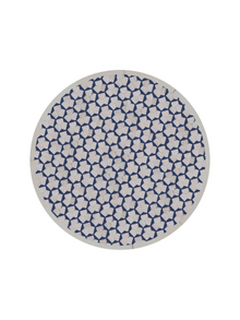 Inlay Drum Side Table with Base - Targua