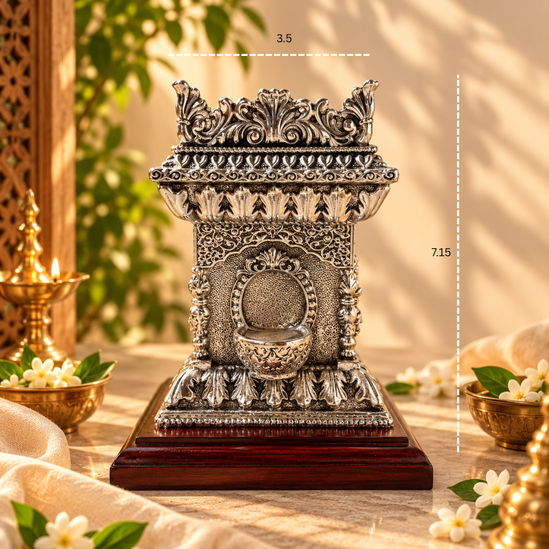 Silver Plated Tulsi Pot for Pooja & Home Décor | Artecasa