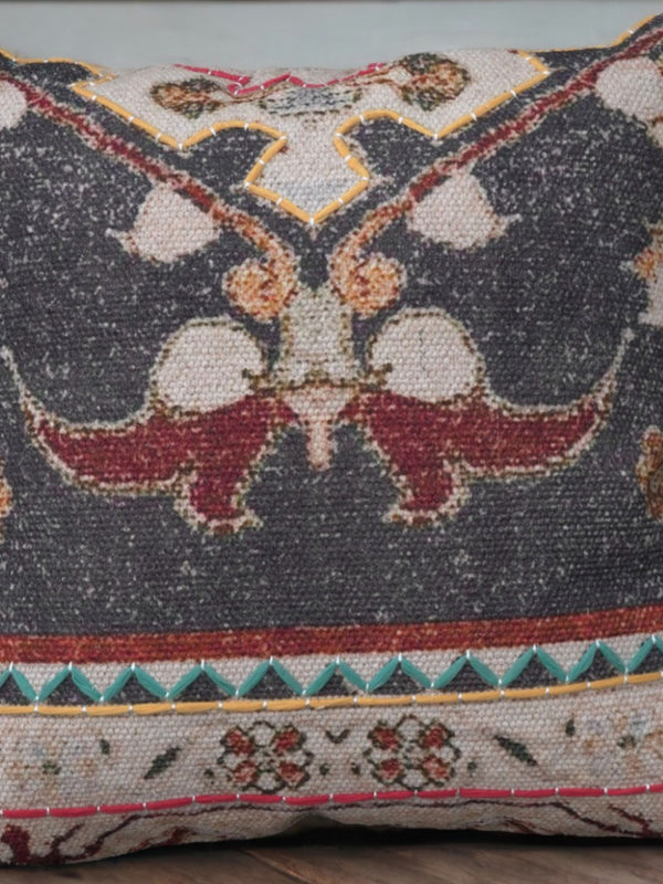Cotton Cushion Cover - Smed Embroidered