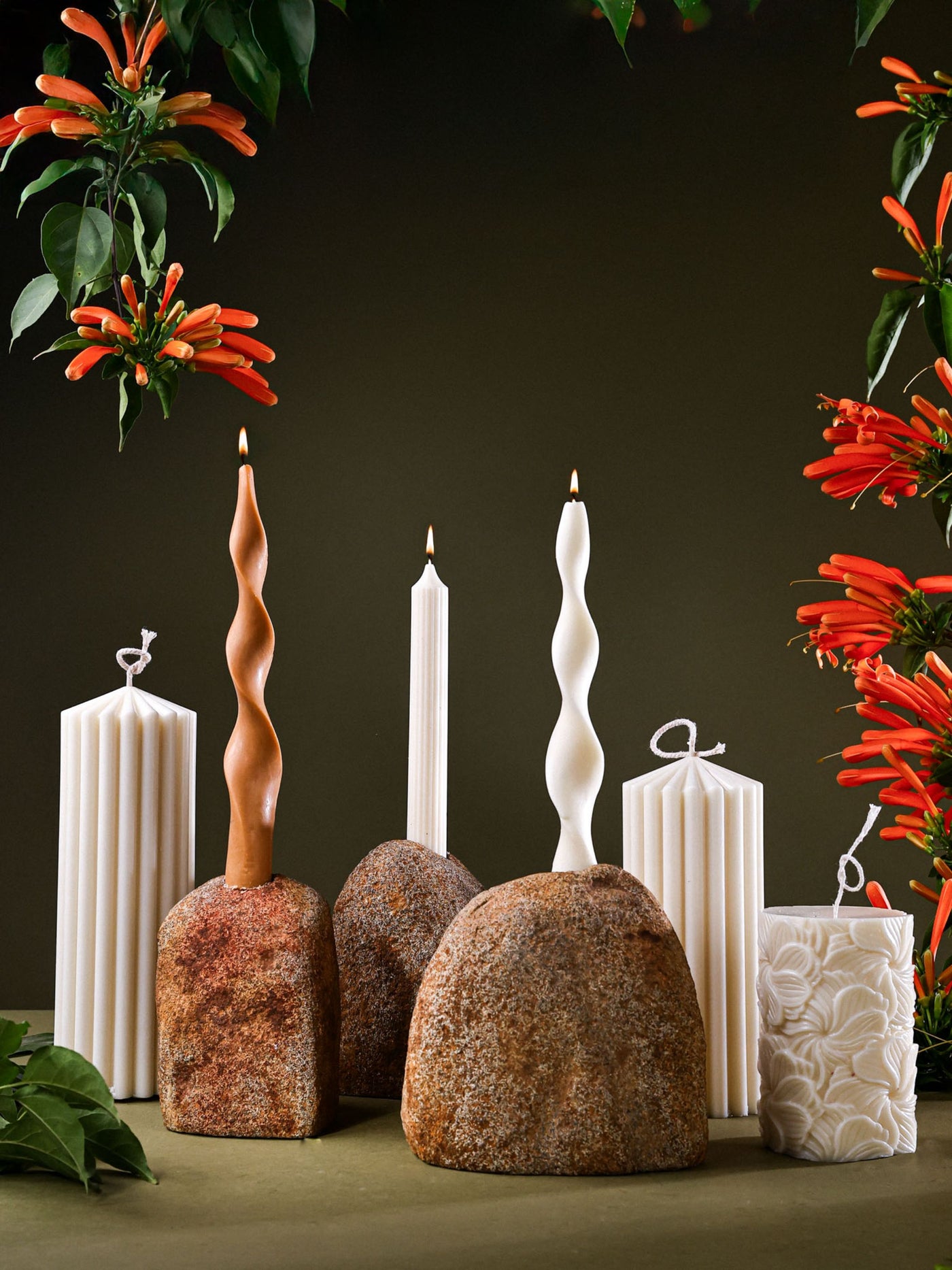 Spiral Taper Candles Set of 2