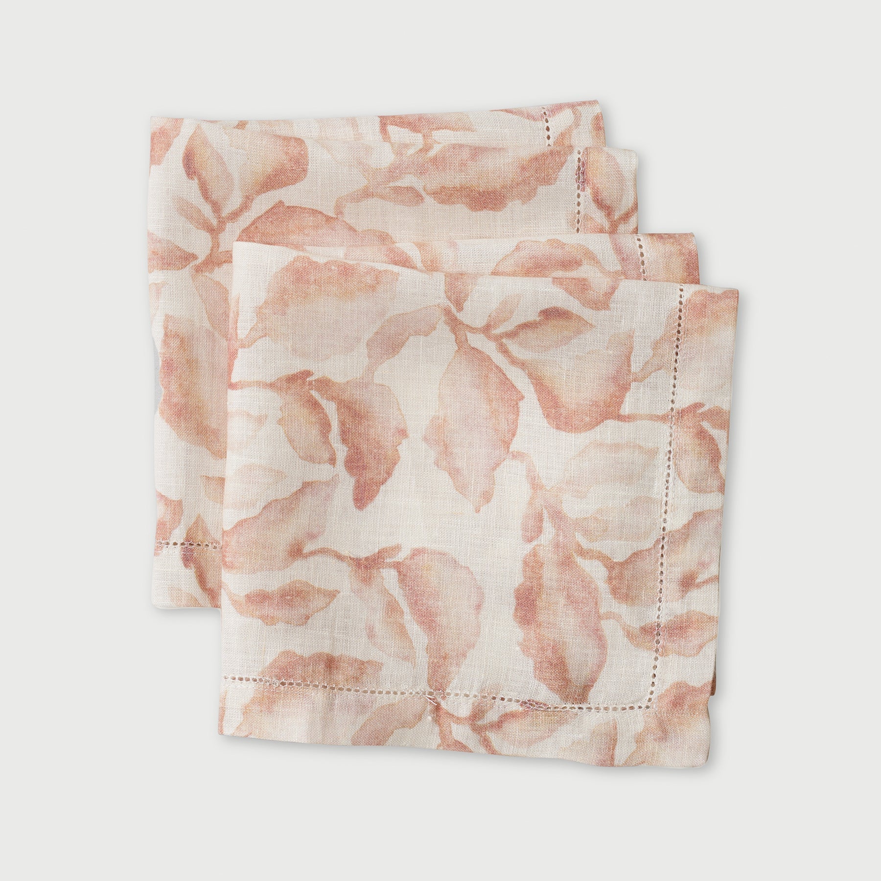 Cascade Blush Gift Set-Linen Napkins & Napkin Rings