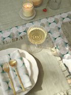 Sage Herringbone Ruffle Table Mat Set of 2