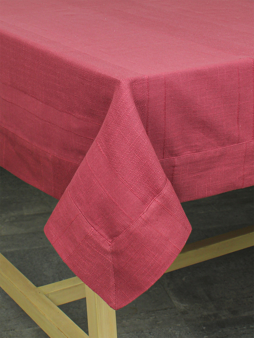 Herringbone 1 Table Cover - (Maroon) - Large