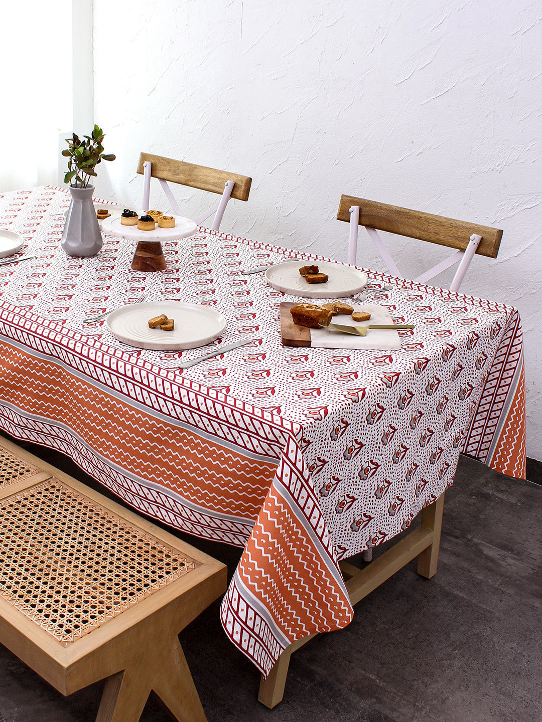 Sarovar Table Cover (Red) - Large