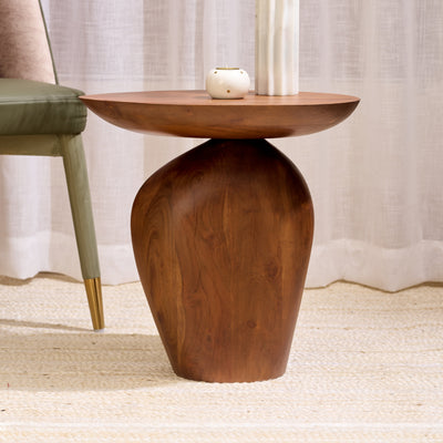Curvy Wooden Side Table