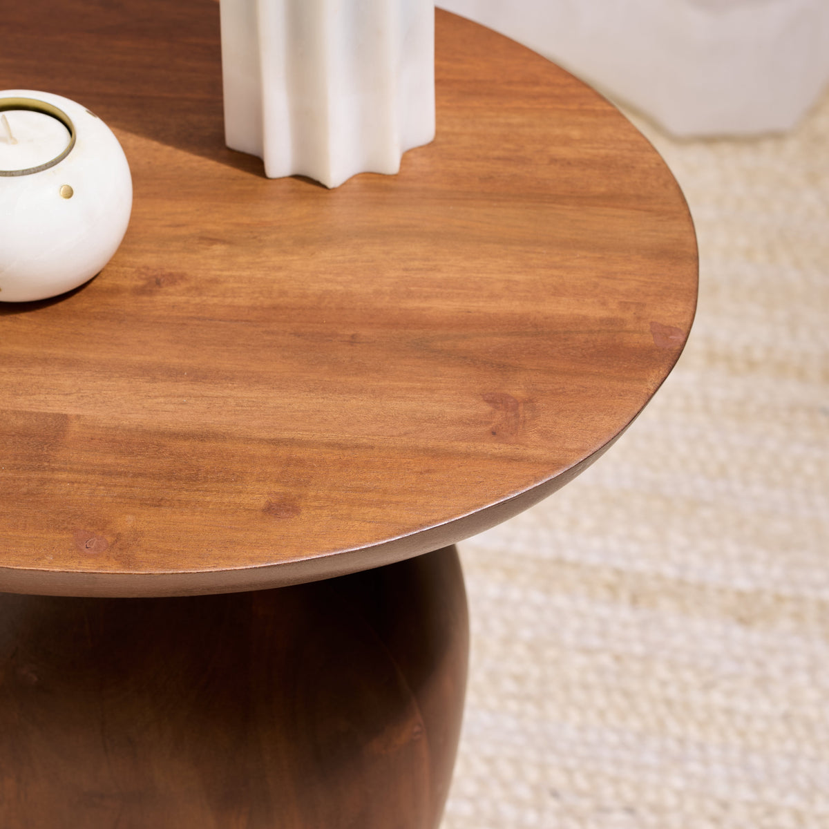 Curvy Wooden Side Table