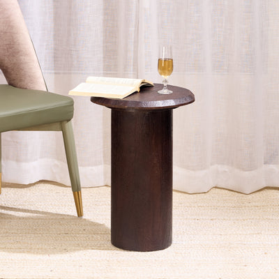 Tall Raw Wood Table - Brown