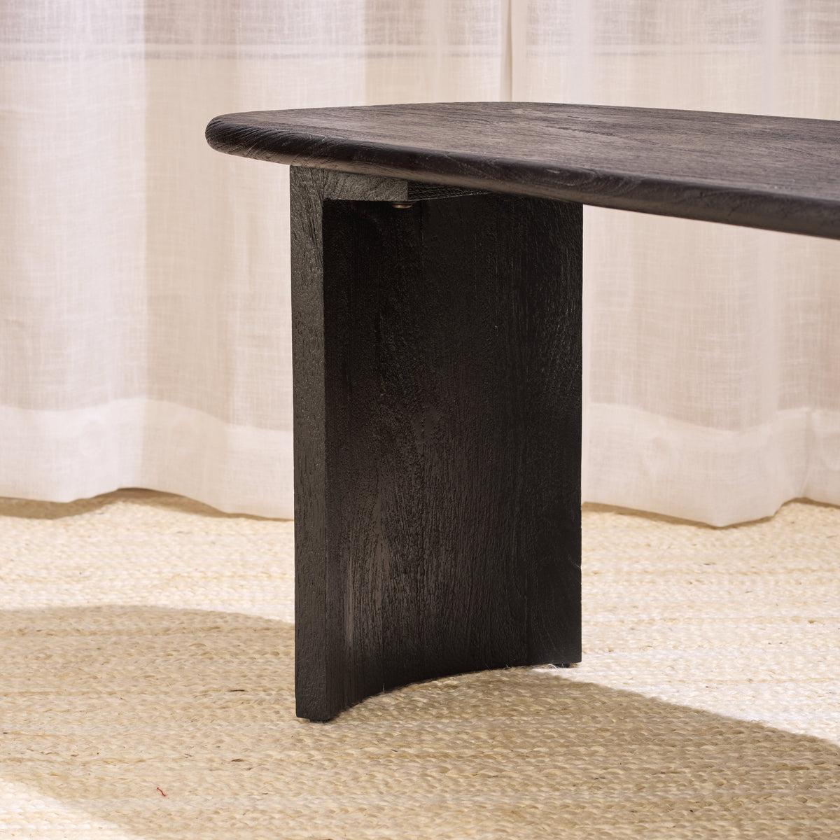 Black Ozzy Wooden Bench/Centre Table