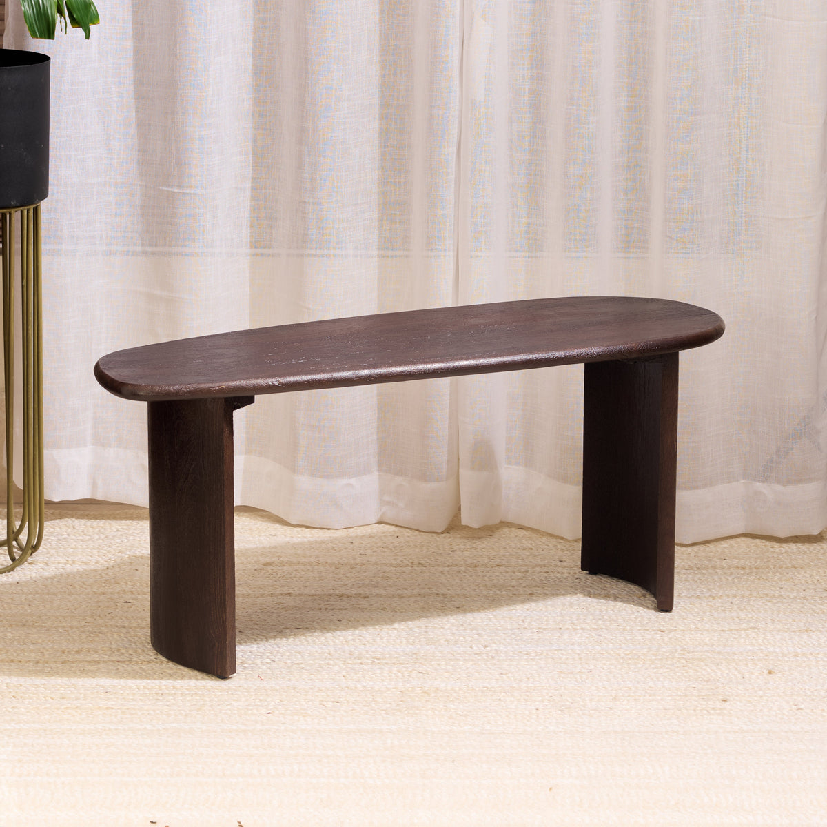 Brown Ozzy Wooden Bench/Centre Table