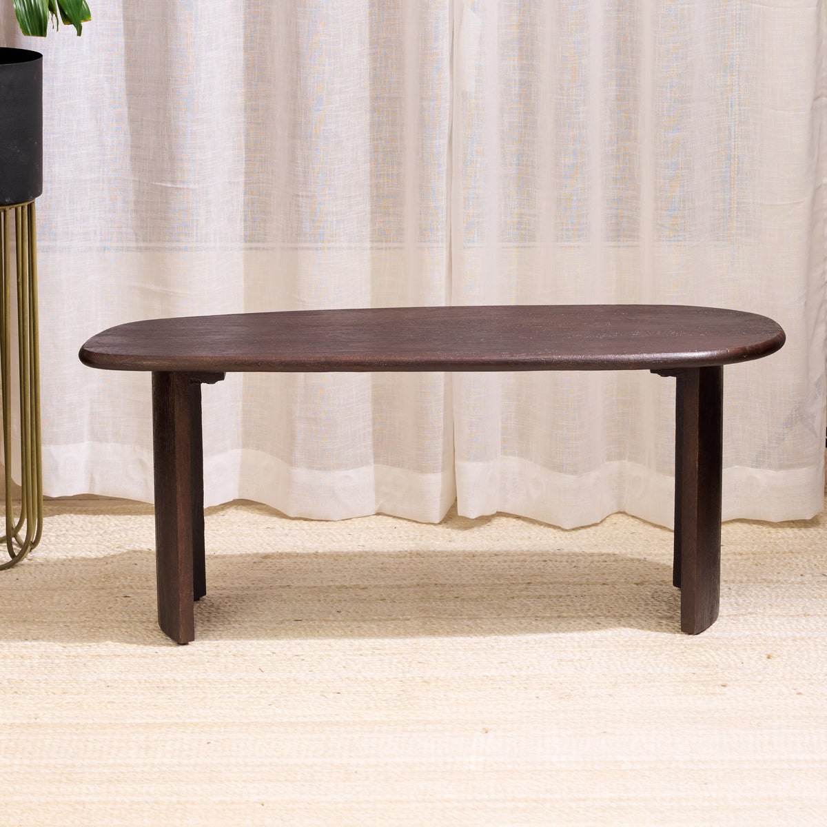 Brown Ozzy Wooden Bench/Centre Table