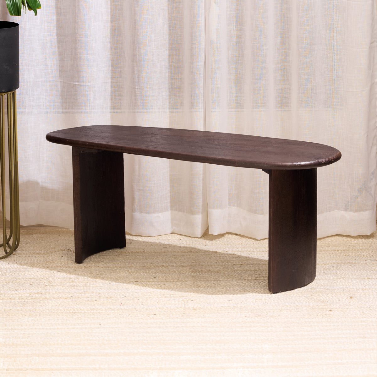 Brown Ozzy Wooden Bench/Centre Table