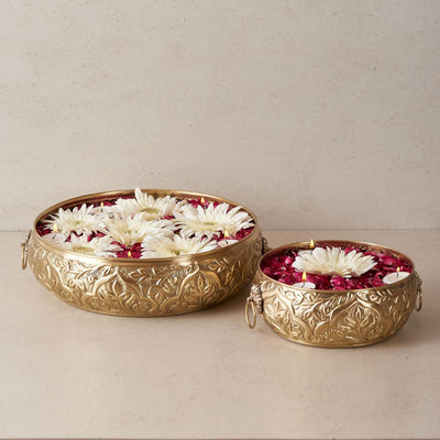 Heritage Matt Gold brass urlis (Set of 2)