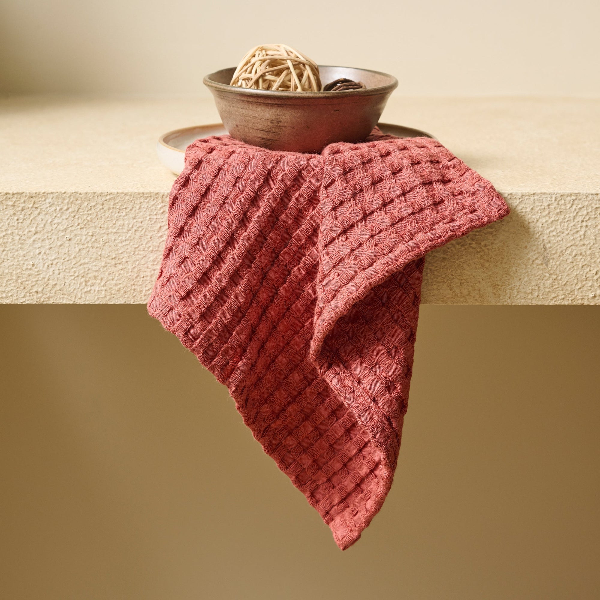 Terracota | Cotton Bamboo | Waffle | Face Towel