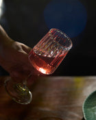 Drifted Line Fluted Wine Glass | 250 ml | Set of 1, 2, 4, 6