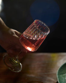 Drifted Line Fluted Wine Glass | 250 ml | Set of 1, 2, 4, 6