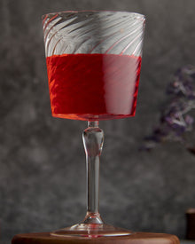 Steam Sip Swirl Fluted Goblet Glass | 550 ml