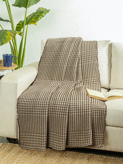 Karakoram Throw (Natural/Dark Brown)