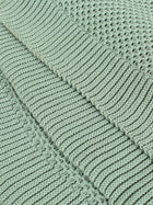 Solid Knitted Throw - Green