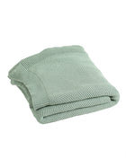 Solid Knitted Throw - Green
