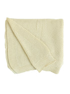 Solid Knitted Throw - White