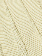 Solid Knitted Throw - White