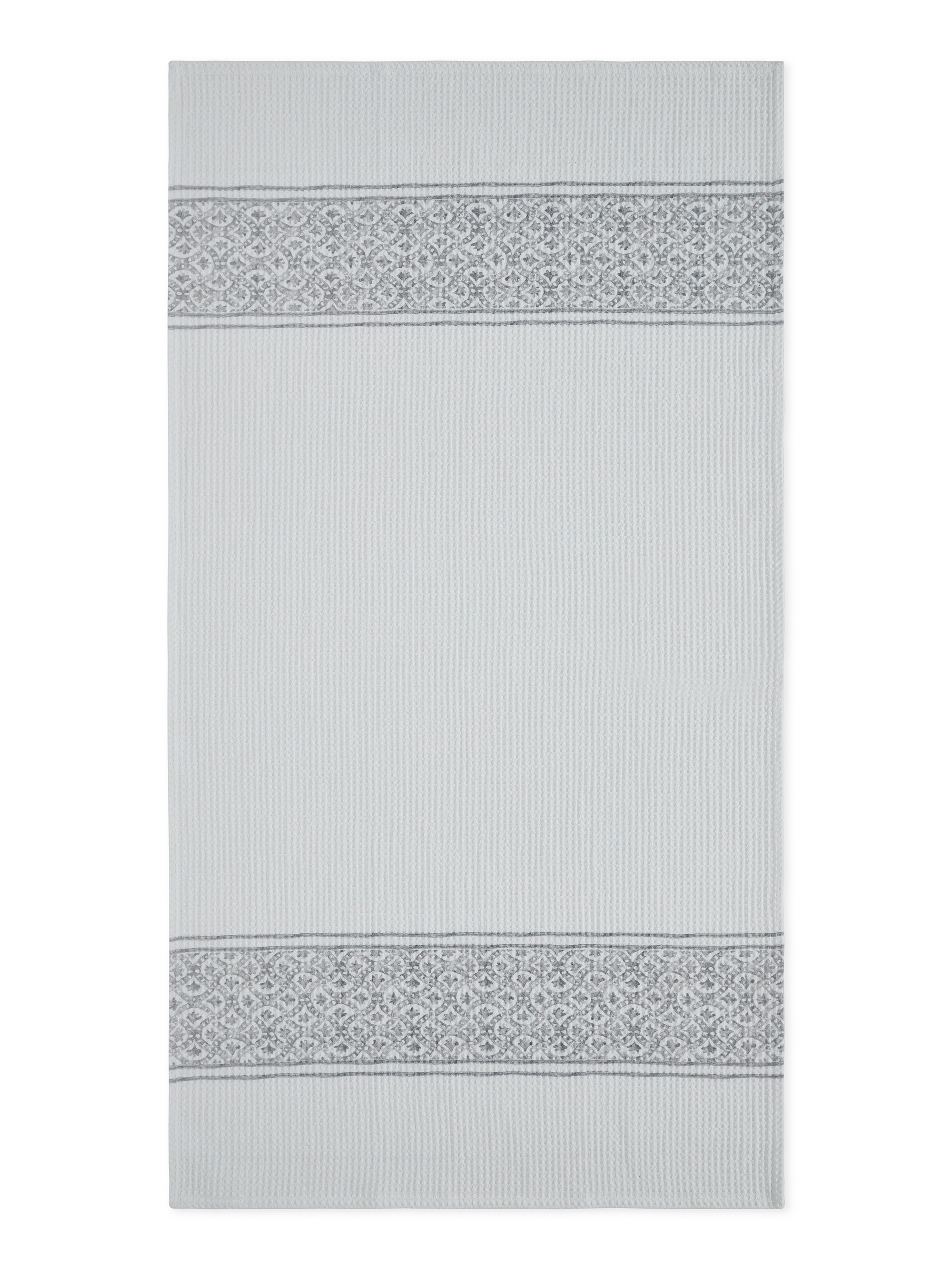 Tessellate Grey Cotton Waffle Bath Towel