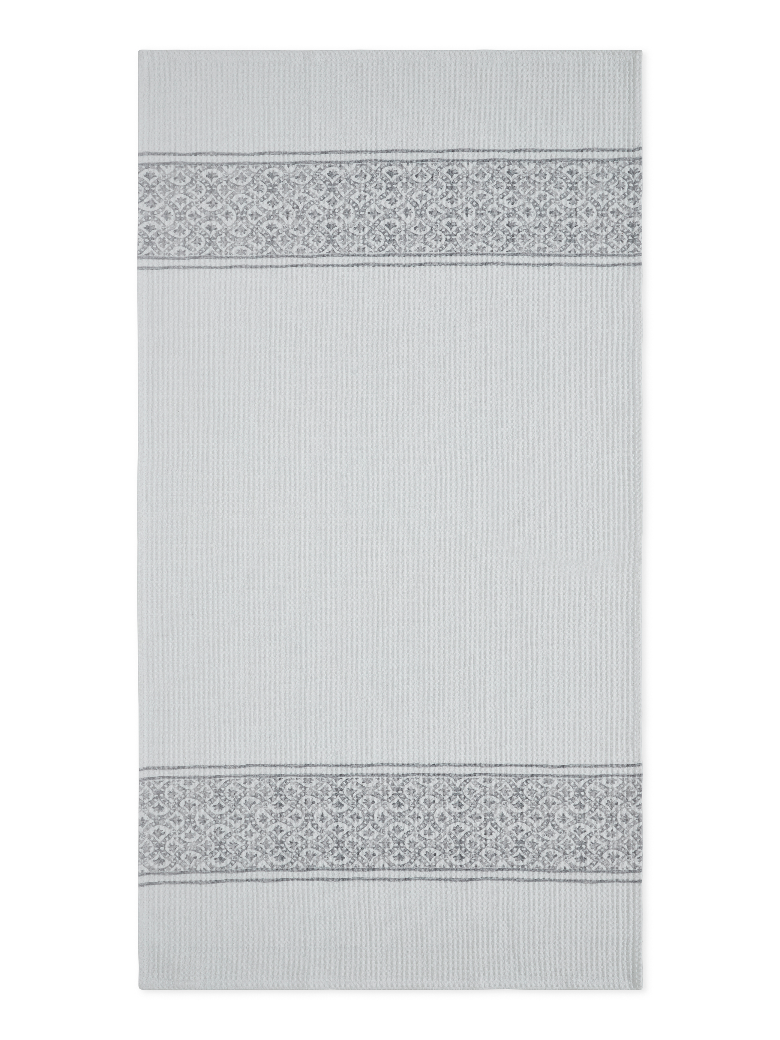 Tessellate Grey Cotton Waffle Bath Towel