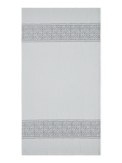 Tessellate Grey Cotton Waffle Bath Towel