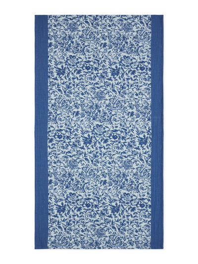 Nyssa Blue Cotton Waffle Bath Towel