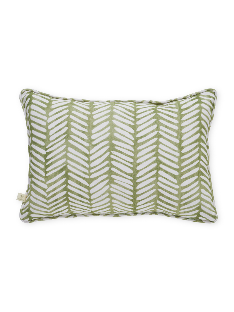Ayna Linear Leaf Red Cushion Cover