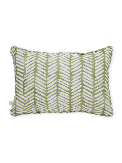 Ayna Linear Leaf Red Cushion Cover