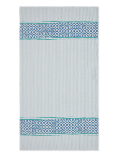 Checkmate Cotton Waffle Blue bath towel