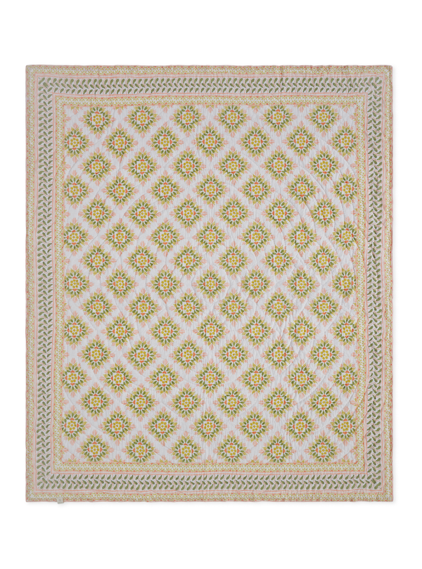 Mica Yellow Cotton Quilt