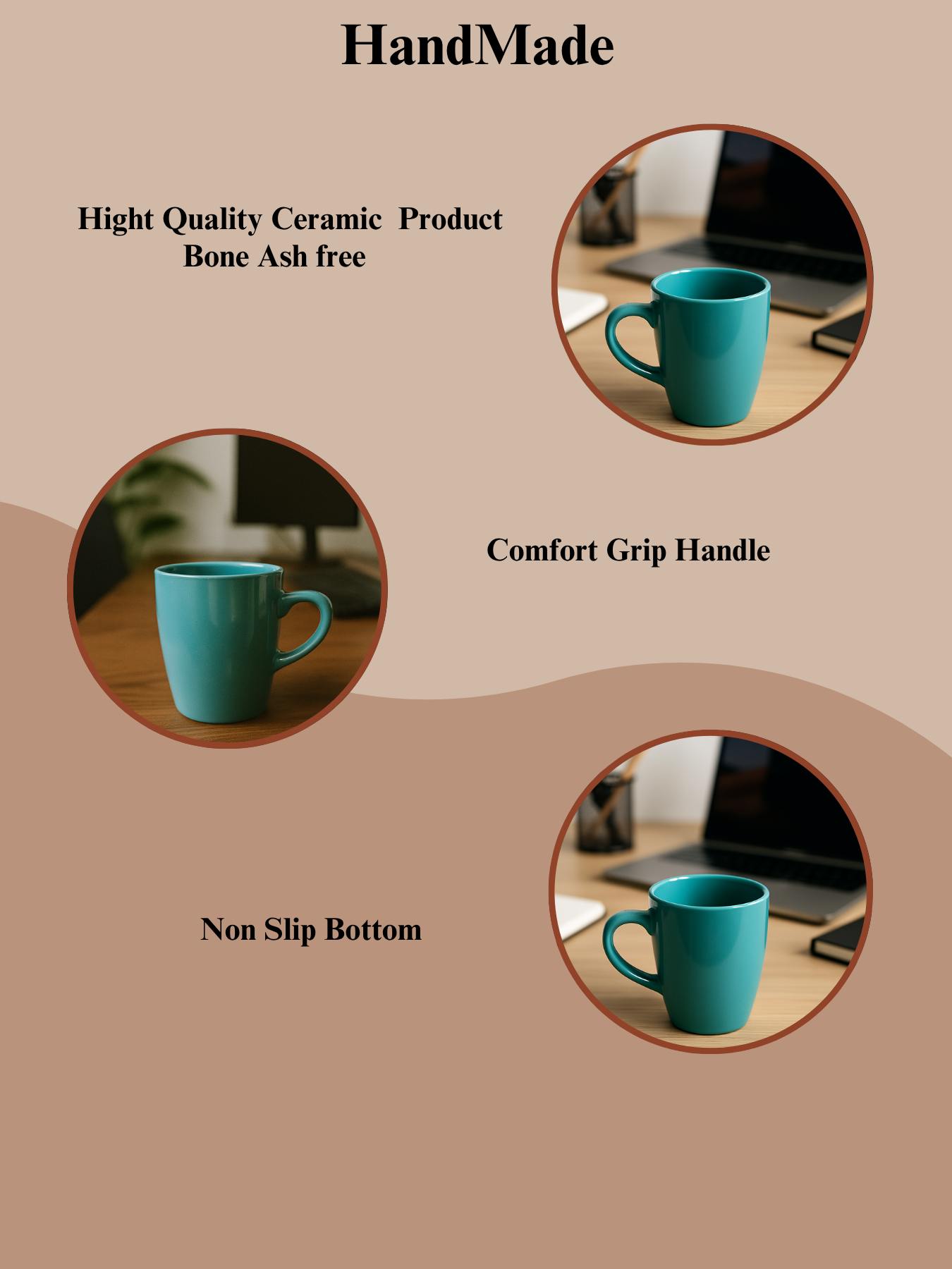 Midnight Blue Ceramic Coffee Mug – 350ML