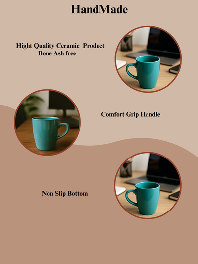 Midnight Blue Ceramic Coffee Mug – 350ML