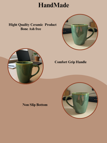 Light Green Ceramic Coffee Mug – 350ML