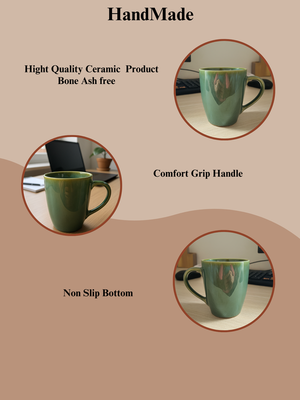 Light Green Ceramic Coffee Mug – 350ML