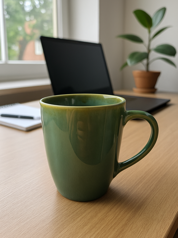 Light Green Ceramic Coffee Mug – 350ML