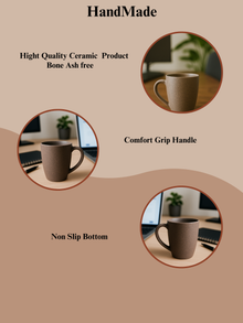 Latte Brown Ceramic Coffee Mug – 350ML